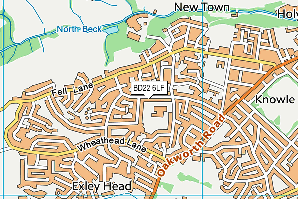 BD22 6LF map - OS VectorMap District (Ordnance Survey)