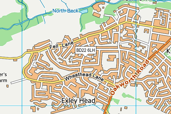 BD22 6LH map - OS VectorMap District (Ordnance Survey)