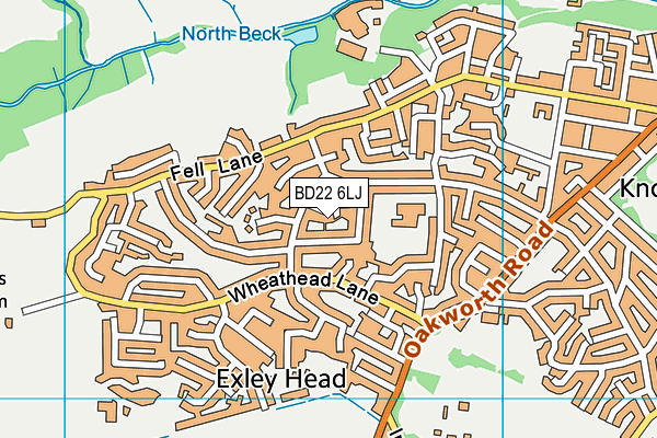 BD22 6LJ map - OS VectorMap District (Ordnance Survey)