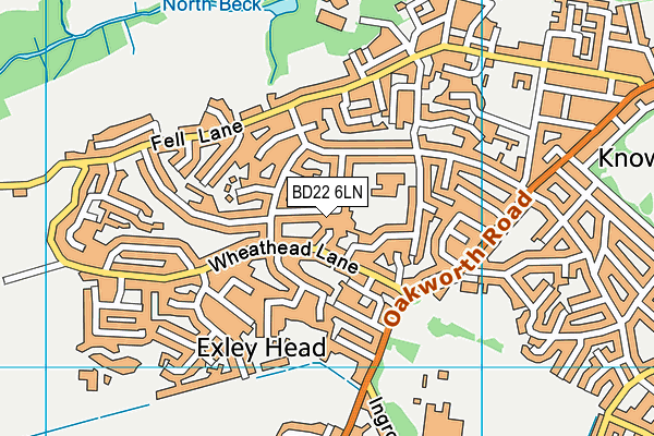 BD22 6LN map - OS VectorMap District (Ordnance Survey)