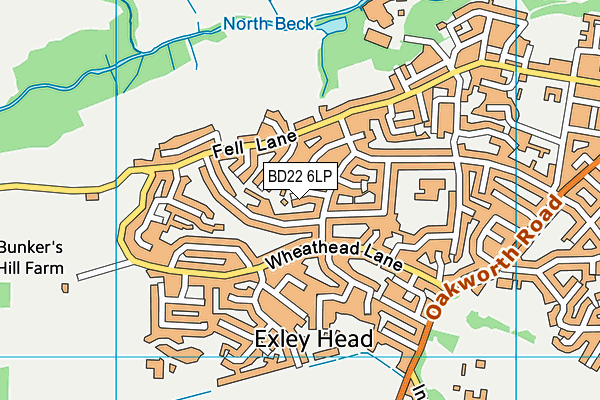 BD22 6LP map - OS VectorMap District (Ordnance Survey)