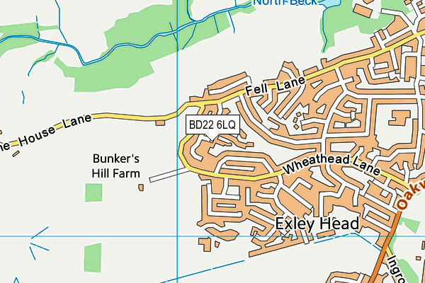 BD22 6LQ map - OS VectorMap District (Ordnance Survey)