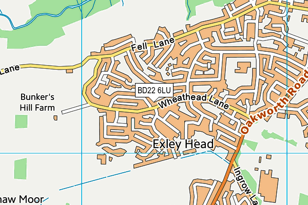 BD22 6LU map - OS VectorMap District (Ordnance Survey)