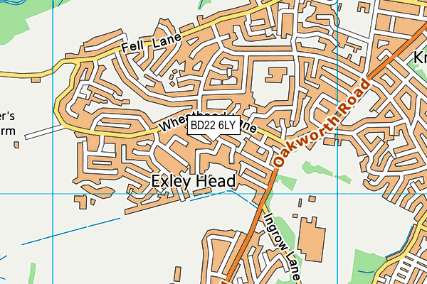 BD22 6LY map - OS VectorMap District (Ordnance Survey)