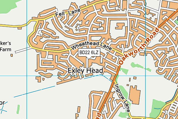 BD22 6LZ map - OS VectorMap District (Ordnance Survey)