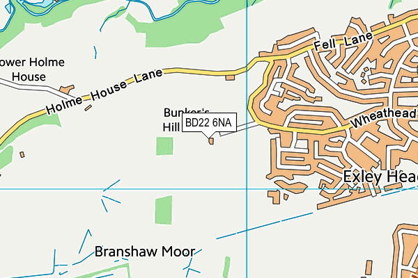 BD22 6NA map - OS VectorMap District (Ordnance Survey)