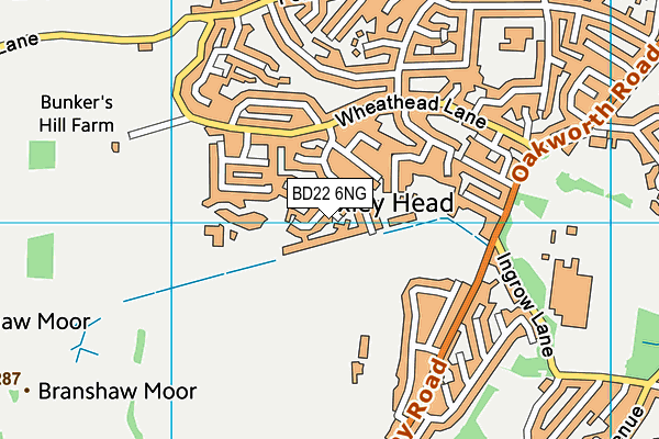 BD22 6NG map - OS VectorMap District (Ordnance Survey)