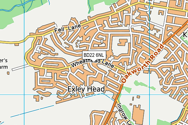 BD22 6NL map - OS VectorMap District (Ordnance Survey)