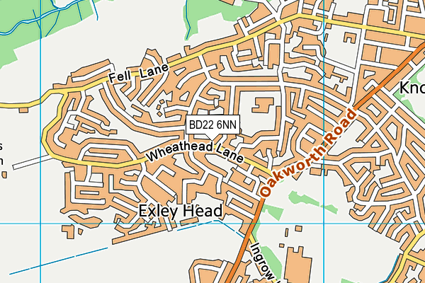 BD22 6NN map - OS VectorMap District (Ordnance Survey)