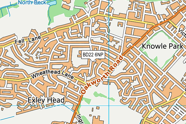 Beckfoot Nessfield map (BD22 6NP) - OS VectorMap District (Ordnance Survey)