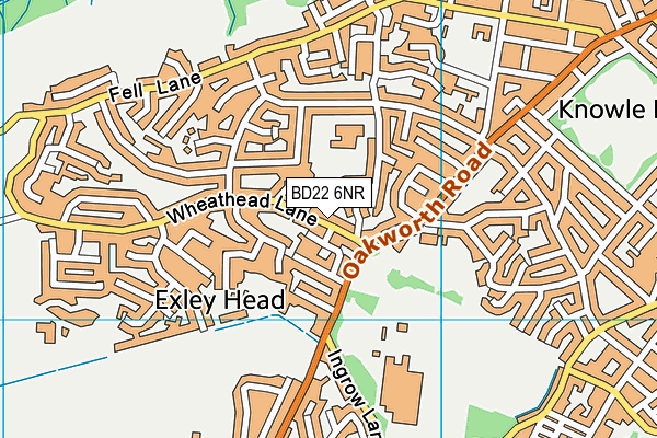 BD22 6NR map - OS VectorMap District (Ordnance Survey)