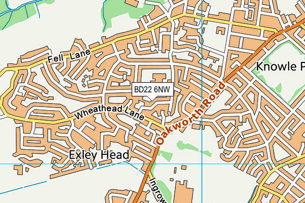 BD22 6NW map - OS VectorMap District (Ordnance Survey)