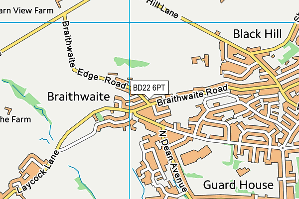 BD22 6PT map - OS VectorMap District (Ordnance Survey)
