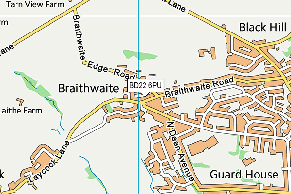 BD22 6PU map - OS VectorMap District (Ordnance Survey)