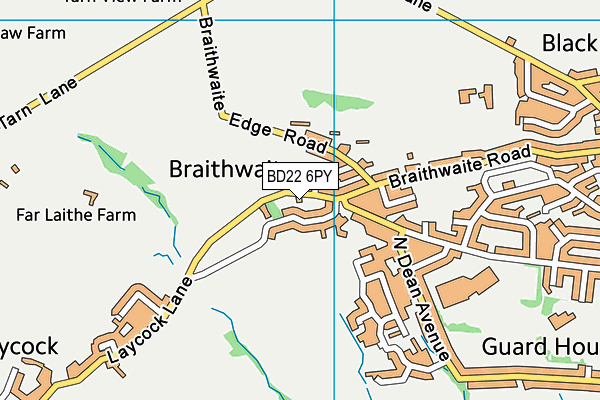 BD22 6PY map - OS VectorMap District (Ordnance Survey)