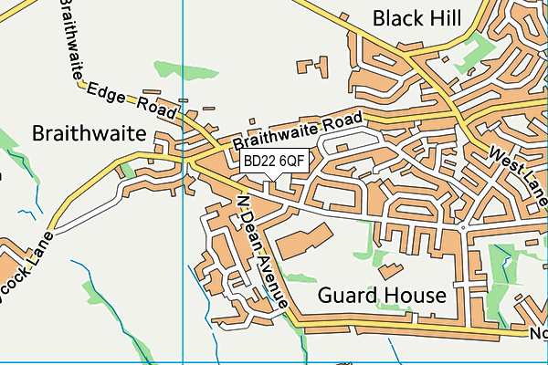 BD22 6QF map - OS VectorMap District (Ordnance Survey)