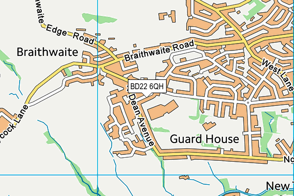 BD22 6QH map - OS VectorMap District (Ordnance Survey)