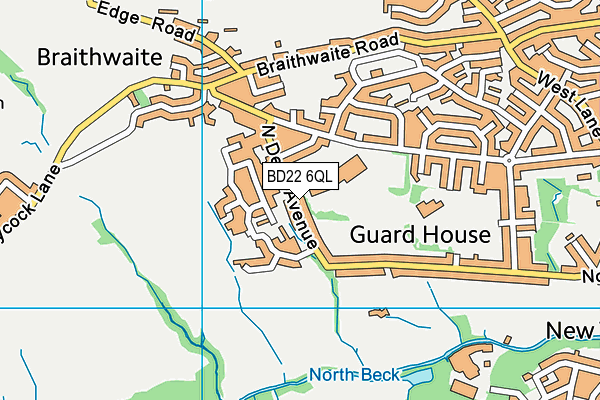 BD22 6QL map - OS VectorMap District (Ordnance Survey)