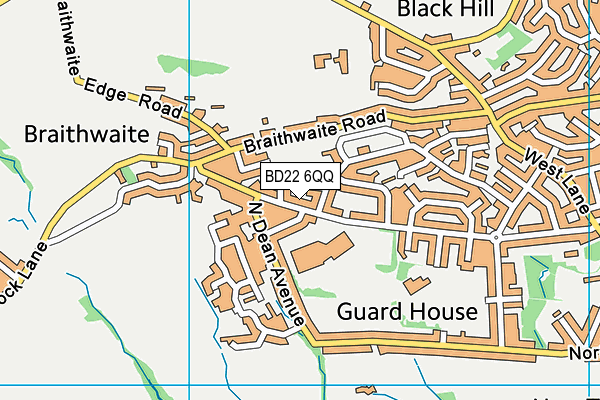 BD22 6QQ map - OS VectorMap District (Ordnance Survey)