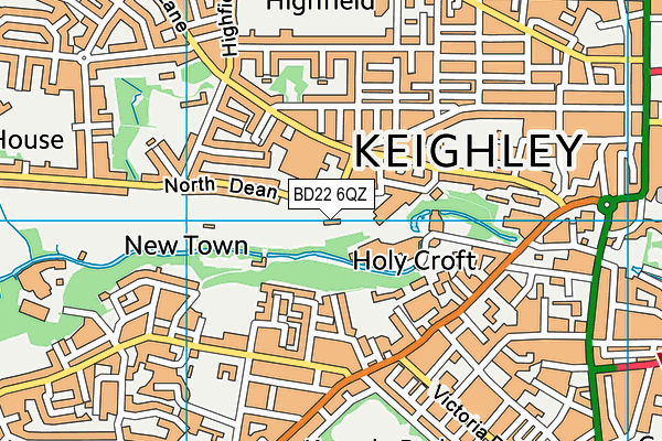 BD22 6QZ map - OS VectorMap District (Ordnance Survey)