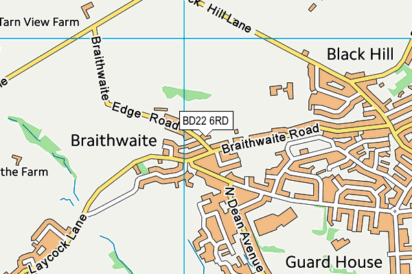 BD22 6RD map - OS VectorMap District (Ordnance Survey)