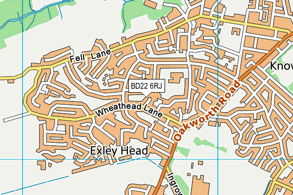 BD22 6RJ map - OS VectorMap District (Ordnance Survey)