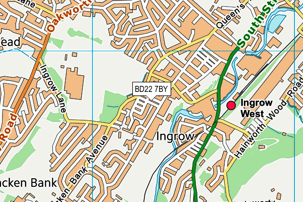 BD22 7BY map - OS VectorMap District (Ordnance Survey)