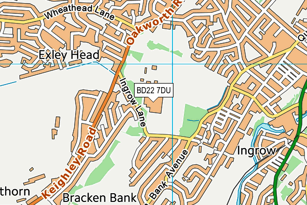 Beckfoot Oakbank School map (BD22 7DU) - OS VectorMap District (Ordnance Survey)