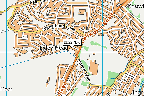 BD22 7DX map - OS VectorMap District (Ordnance Survey)