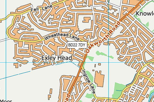 BD22 7DY map - OS VectorMap District (Ordnance Survey)