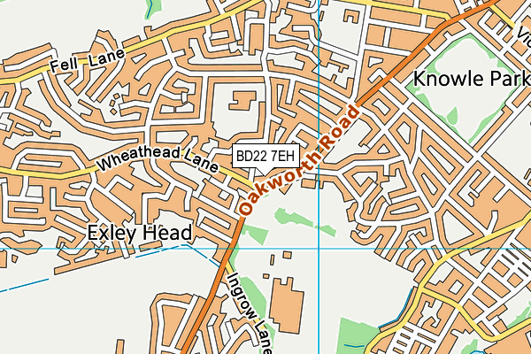 BD22 7EH map - OS VectorMap District (Ordnance Survey)