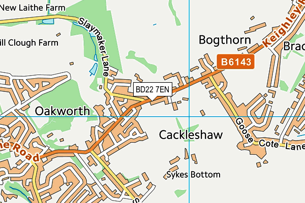 BD22 7EN map - OS VectorMap District (Ordnance Survey)