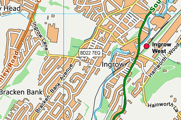 BD22 7EQ map - OS VectorMap District (Ordnance Survey)