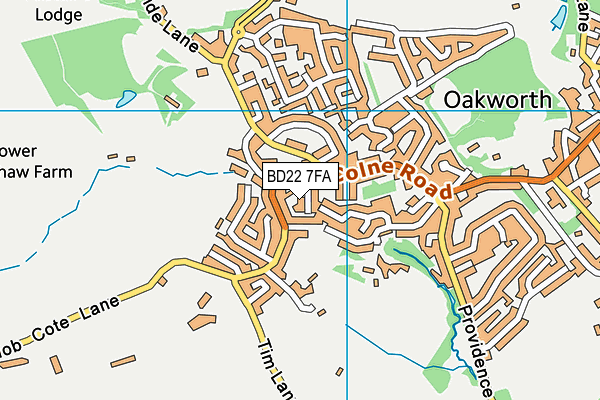 BD22 7FA map - OS VectorMap District (Ordnance Survey)