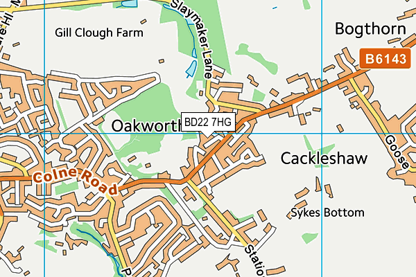 BD22 7HG map - OS VectorMap District (Ordnance Survey)