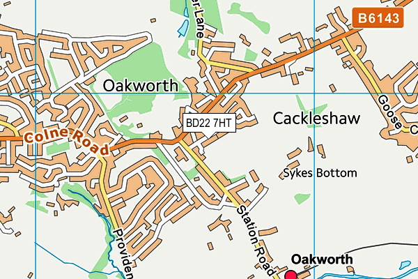 BD22 7HT map - OS VectorMap District (Ordnance Survey)