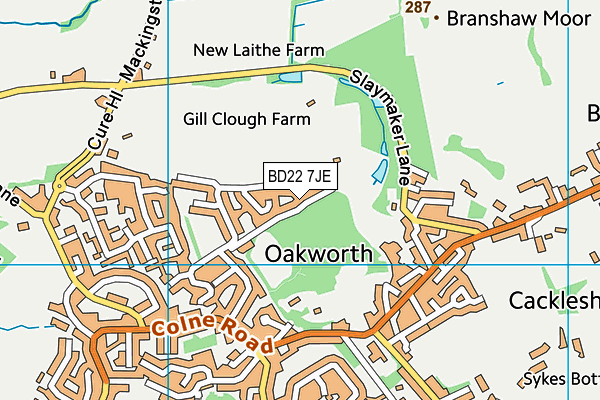 BD22 7JE map - OS VectorMap District (Ordnance Survey)