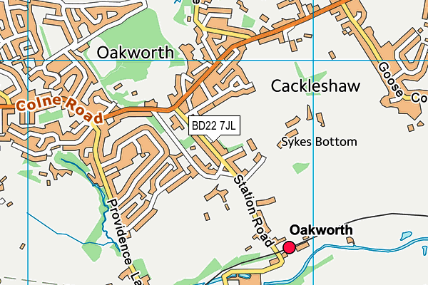 BD22 7JL map - OS VectorMap District (Ordnance Survey)