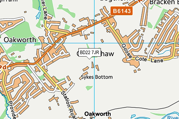 BD22 7JR map - OS VectorMap District (Ordnance Survey)