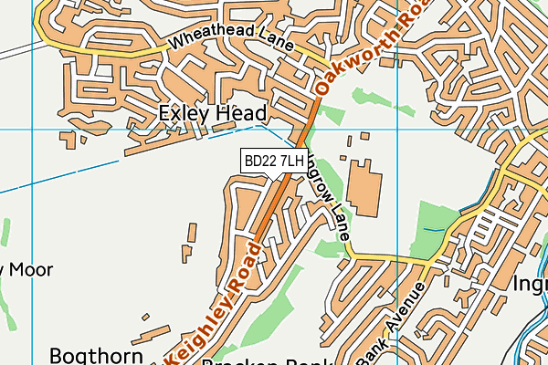 BD22 7LH map - OS VectorMap District (Ordnance Survey)