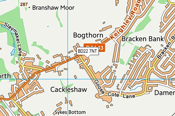 BD22 7NT map - OS VectorMap District (Ordnance Survey)
