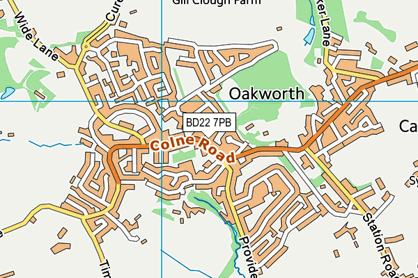 BD22 7PB map - OS VectorMap District (Ordnance Survey)