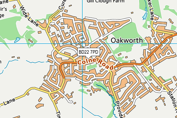 BD22 7PD map - OS VectorMap District (Ordnance Survey)