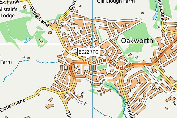 BD22 7PG map - OS VectorMap District (Ordnance Survey)