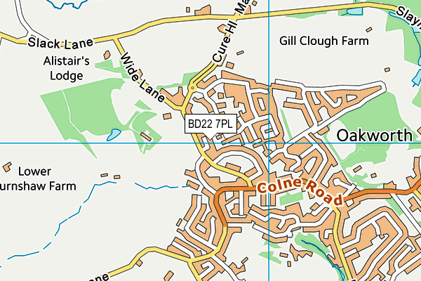 BD22 7PL map - OS VectorMap District (Ordnance Survey)