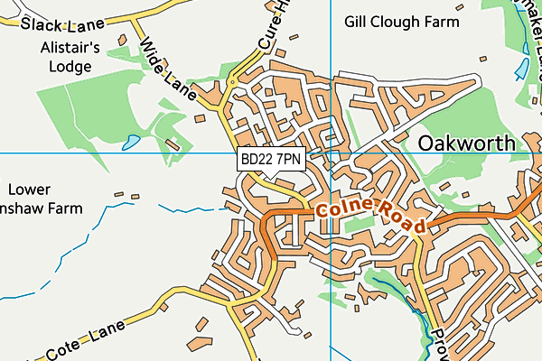 BD22 7PN map - OS VectorMap District (Ordnance Survey)