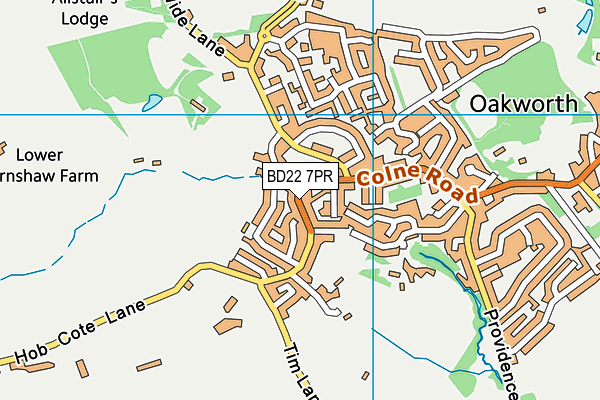 BD22 7PR map - OS VectorMap District (Ordnance Survey)
