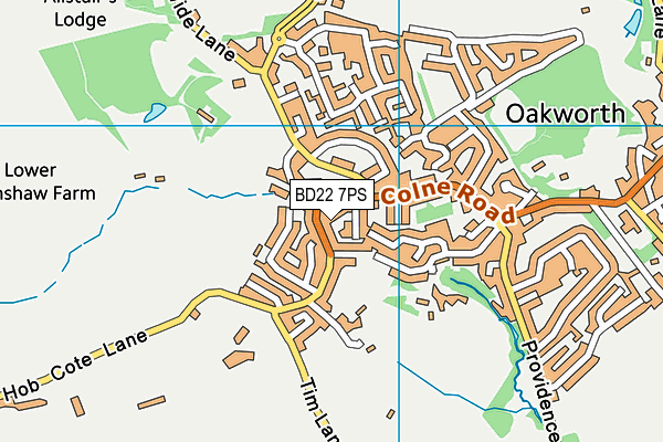 BD22 7PS map - OS VectorMap District (Ordnance Survey)