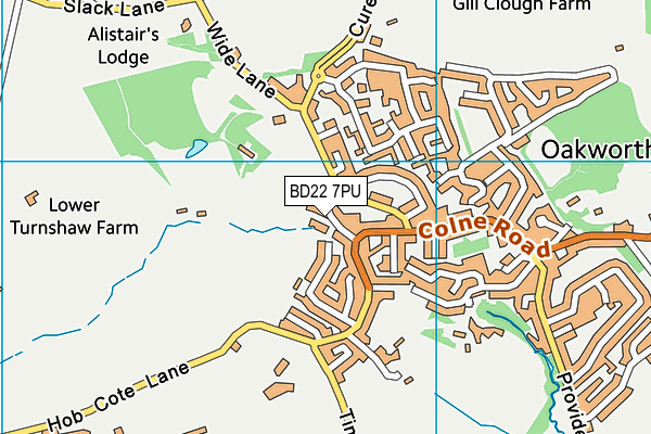 BD22 7PU map - OS VectorMap District (Ordnance Survey)