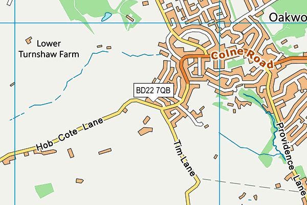 BD22 7QB map - OS VectorMap District (Ordnance Survey)